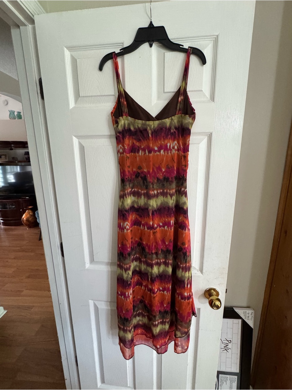 Ruby Rox Y2K Tie-Dye Ruched Midi Dress - Picture 3 of 4